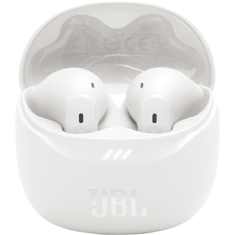 Casti JBL Tune Flex 2, True Wireless, Bluetooth, In-Ear, Microfon, Noise Cancelling, alb