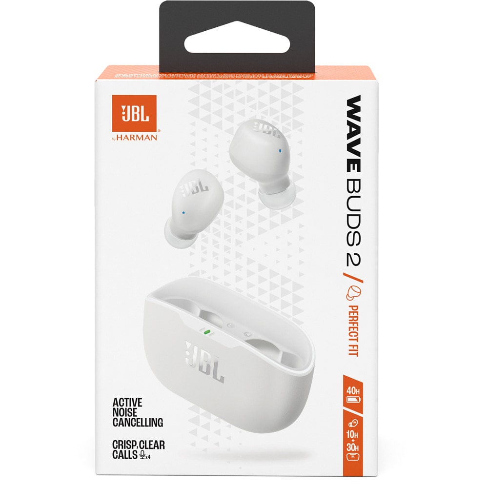 Casti JBL Vibe Buds 2, True Wireless, Bluetooth, In-Ear, Microfon, Noise Cancelling, alb