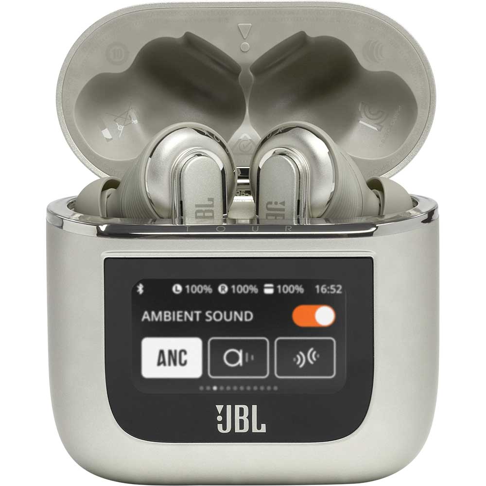 Casti JBL Tour Pro 2, True wireless, Bluetooth, In-ear, Microfon, Noise cancelling, crem