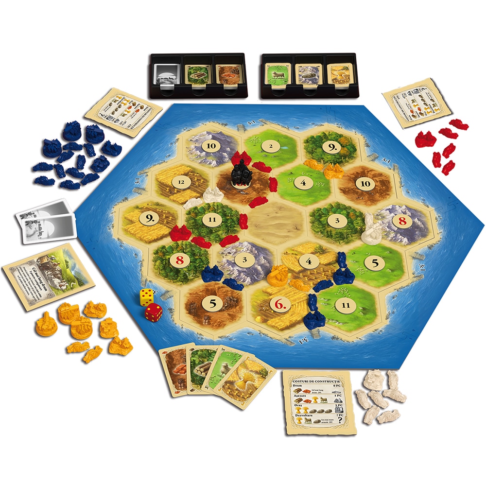Joc de societate CATAN Joc de baza CAT34, 10 ani+, 3-4 jucatori