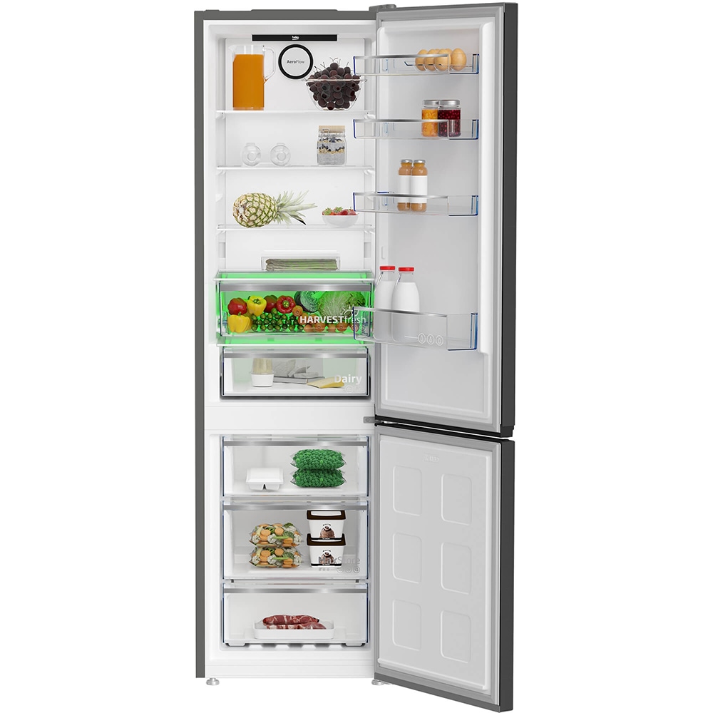 Combina frigorifica BEKO B3RCNA404HXBR1, No Frost, 355 l, H 203.5 cm, Clasa E, dark inox