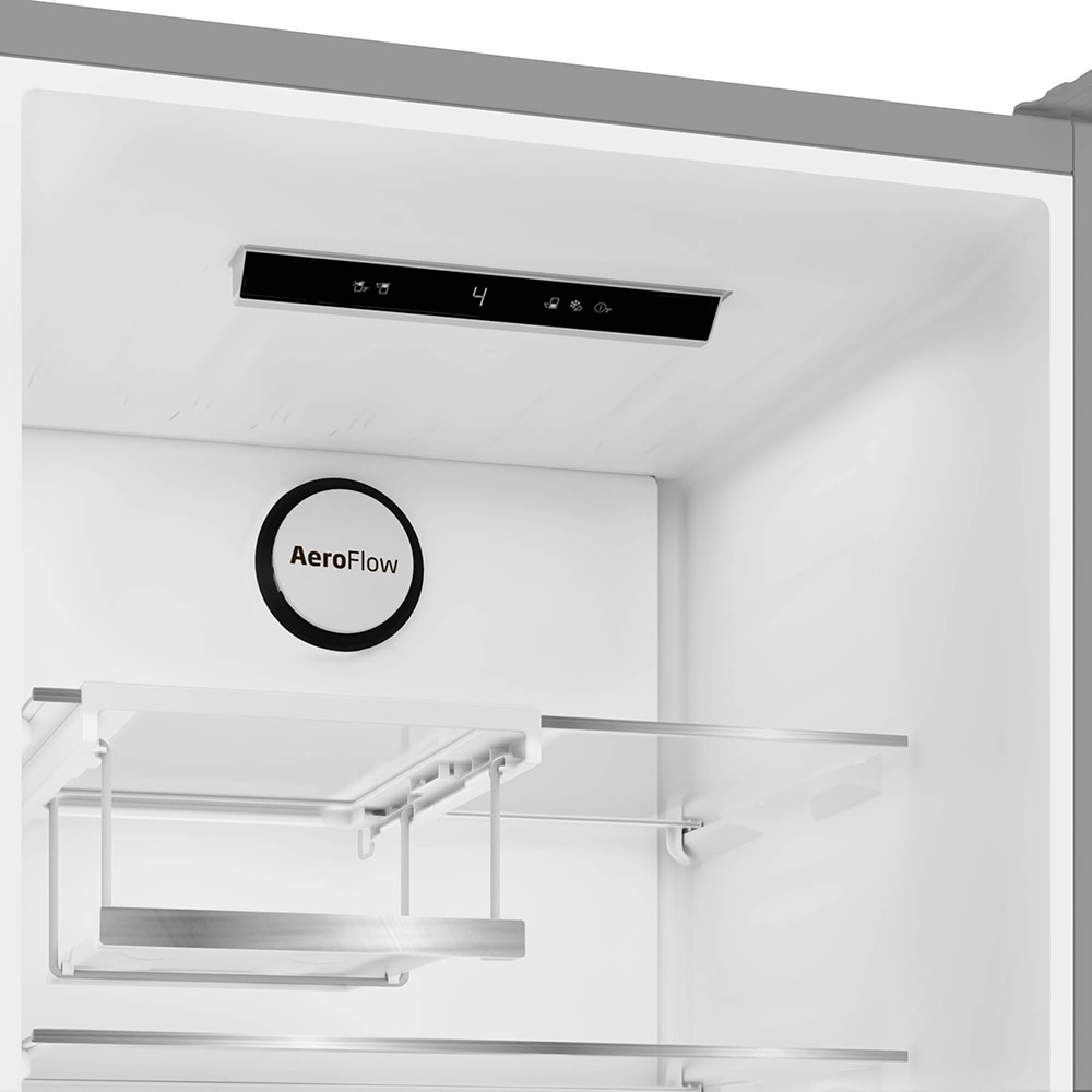 Combina frigorifica BEKO B7RCNA407HXBR1, No Frost, 355 l, H 204 cm, Clasa B, dark inox