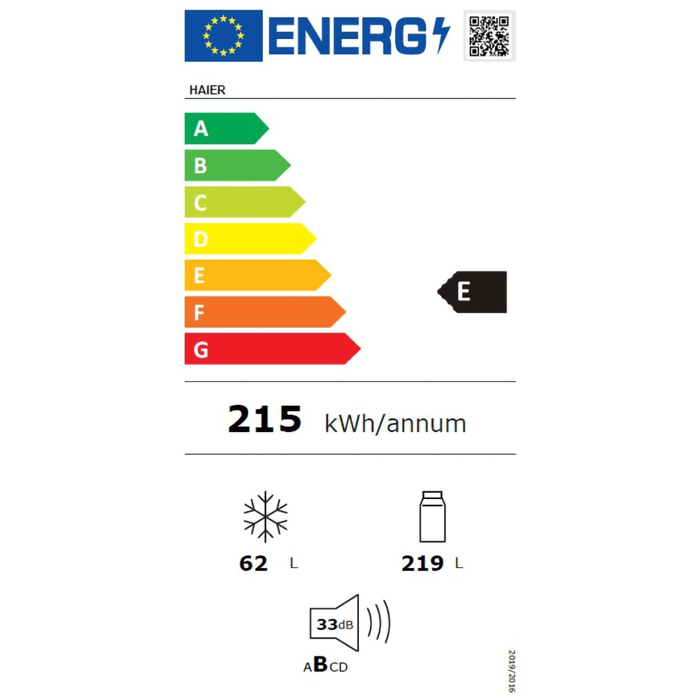 Combina frigorifica incorporabila HAIER HBW5519E, Total No Frost, 281 l, H 193 cm, Clasa E, Wi-Fi