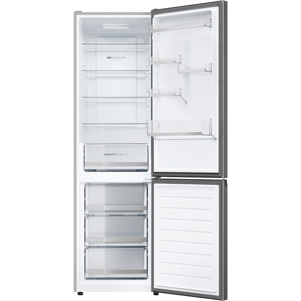 Combina frigorifica HAIER HDW1620CNPK, Total No Frost, 377 l, H 200 cm, Clasa C, Wi-Fi, argintiu