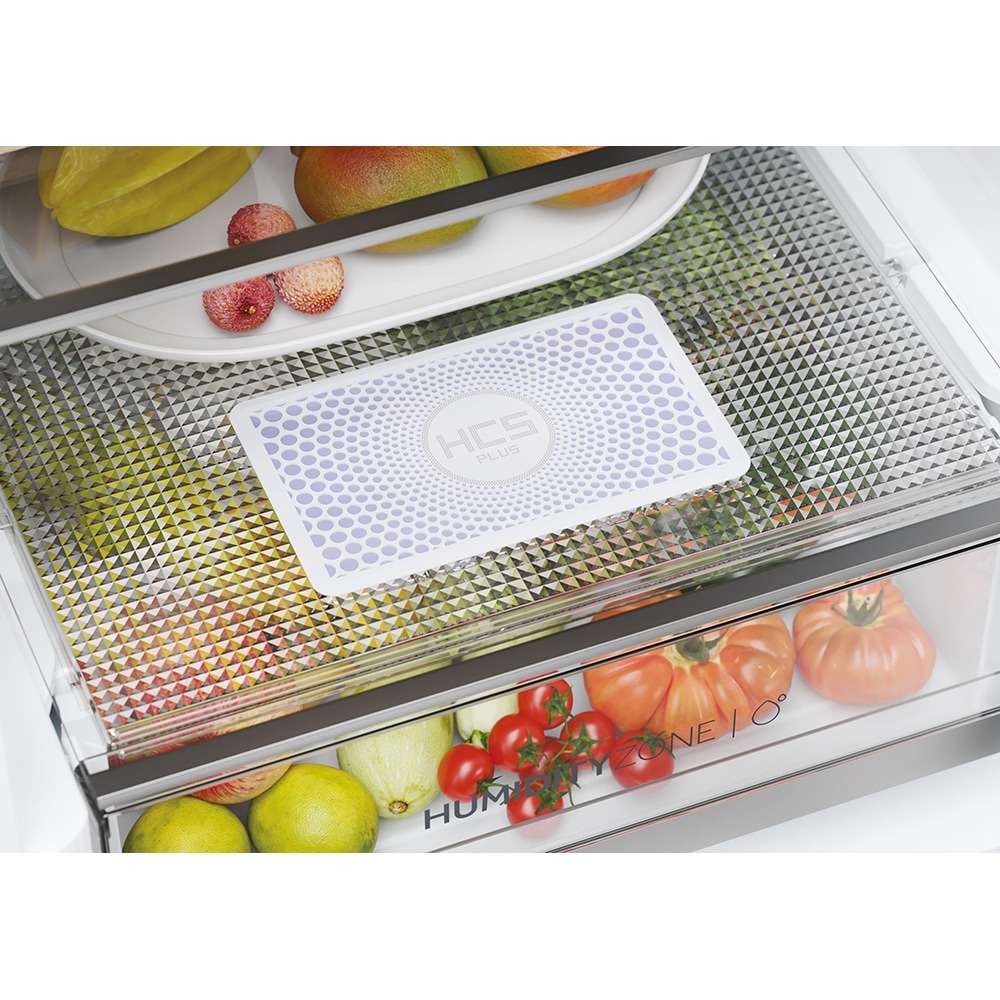 Combina frigorifica HAIER HDW1620CNPK, Total No Frost, 377 l, H 200 cm, Clasa C, Wi-Fi, argintiu