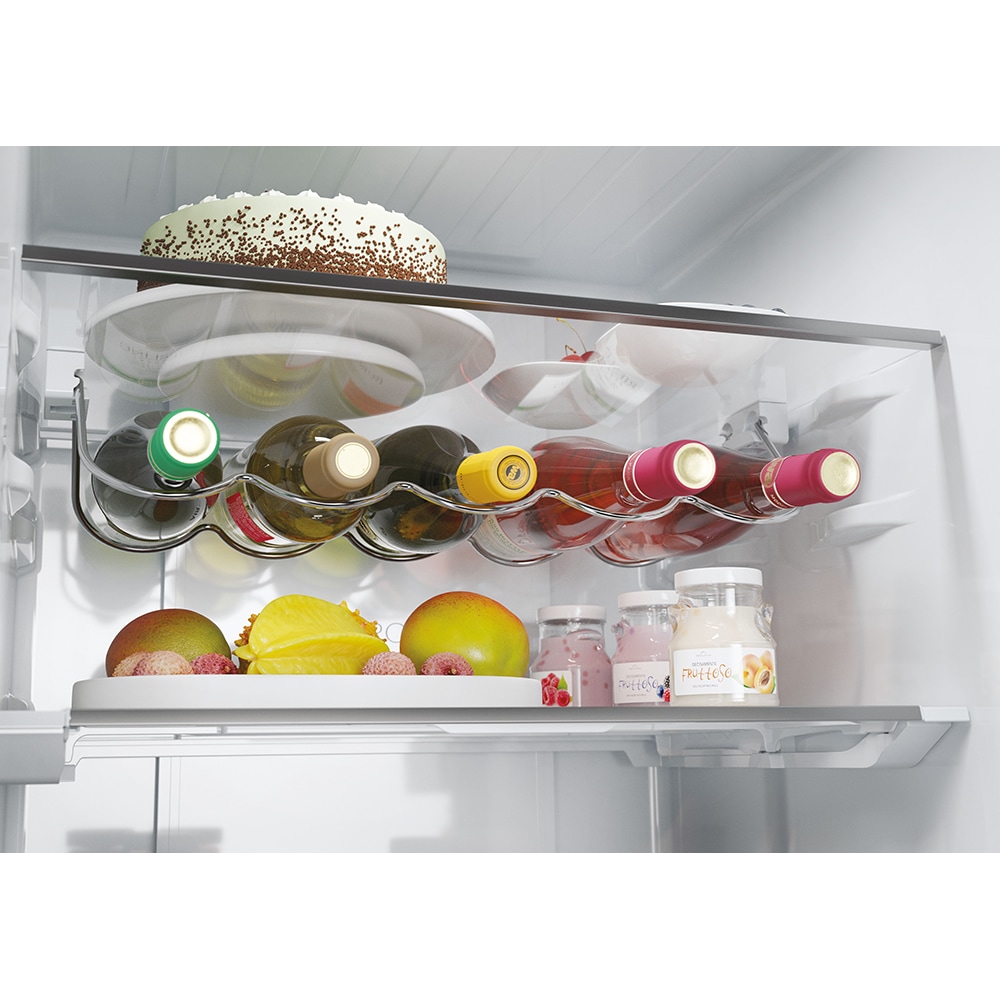 Combina frigorifica HAIER HTW5618DNPT, Total No Frost, 360 l, H 185 cm, Clasa D, Wi-Fi, negru