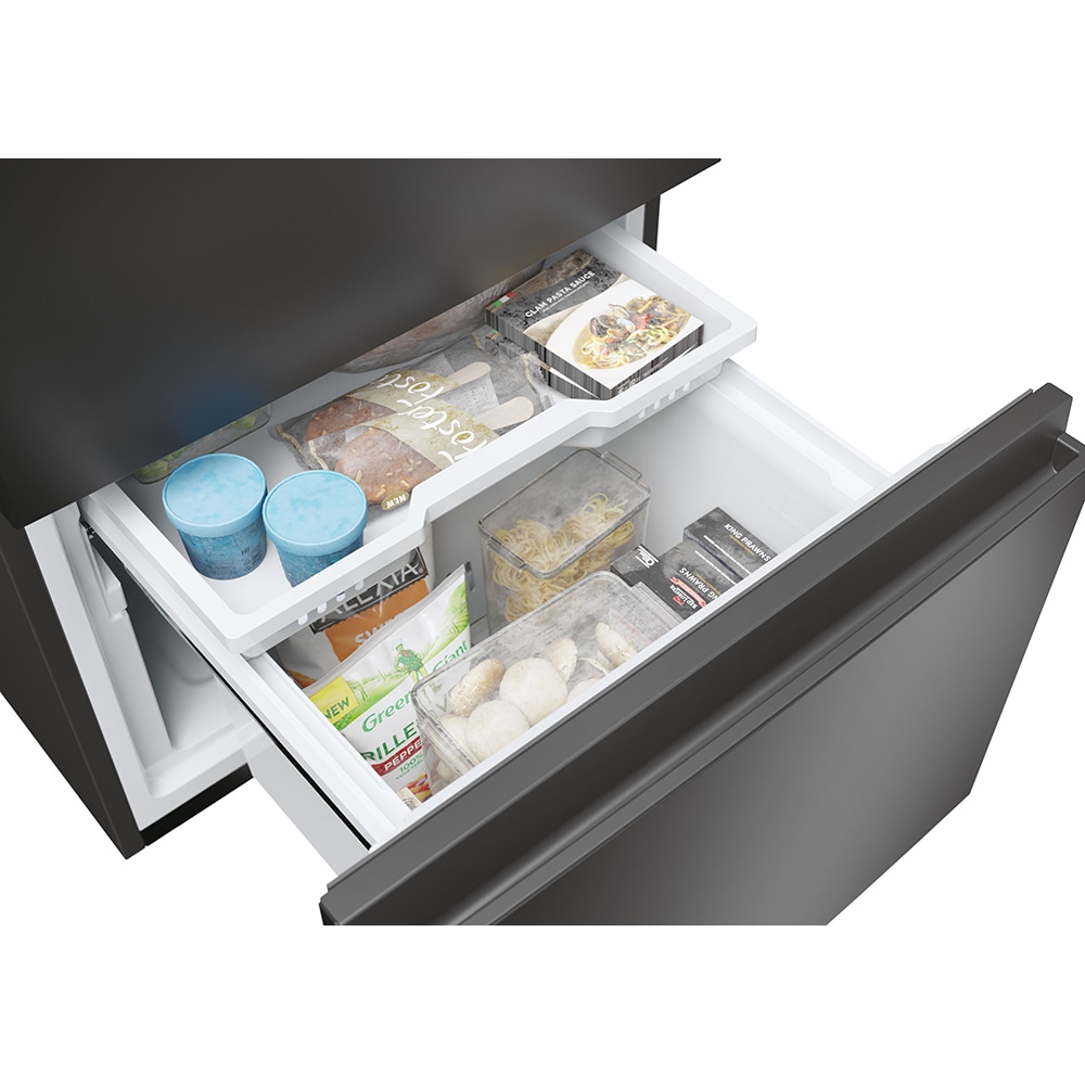 Combina frigorifica HAIER HTW5618DNPT, Total No Frost, 360 l, H 185 cm, Clasa D, Wi-Fi, negru