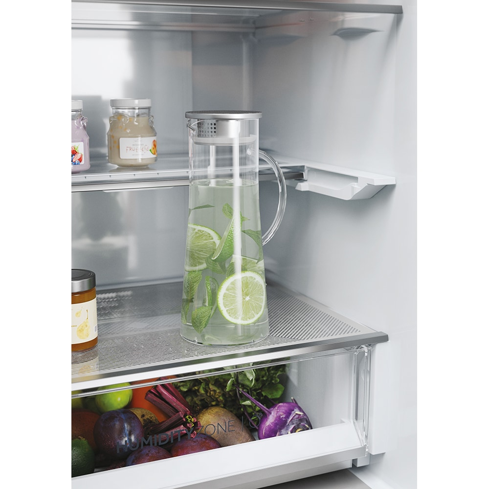 Combina frigorifica HAIER HTW5618DNPT, Total No Frost, 360 l, H 185 cm, Clasa D, Wi-Fi, negru