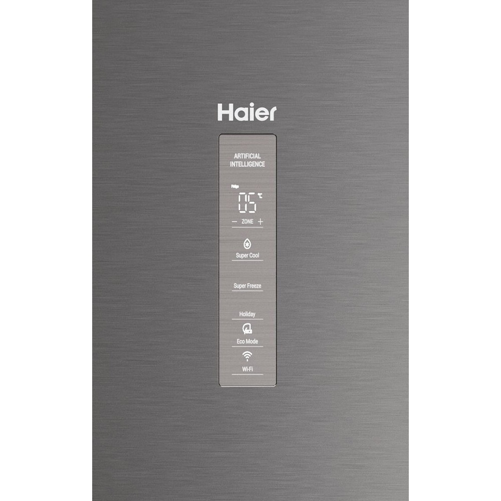 Combina frigorifica HAIER HTW5620CNMP, Total No Frost, 414 l, H 201 cm, Clasa E, Wi-Fi, negru