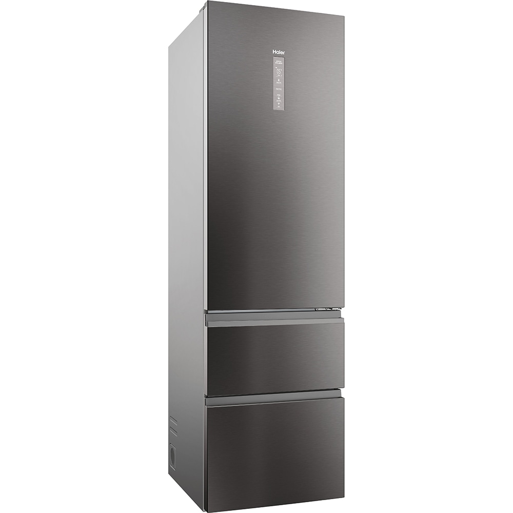 Combina frigorifica HAIER HTW5620CNMP, Total No Frost, 414 l, H 201 cm, Clasa E, Wi-Fi, negru