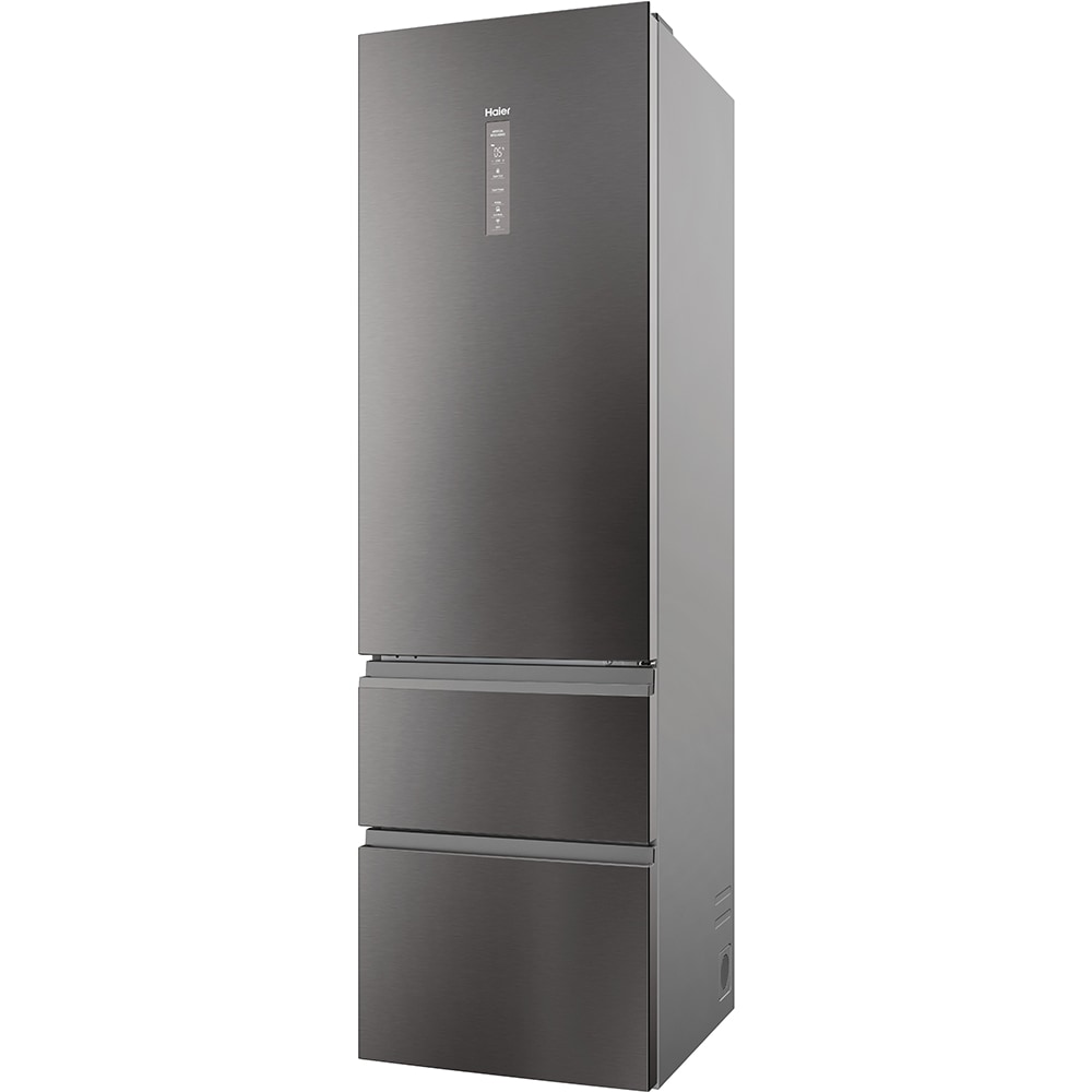Combina frigorifica HAIER HTW5620CNMP, Total No Frost, 414 l, H 201 cm, Clasa E, Wi-Fi, negru