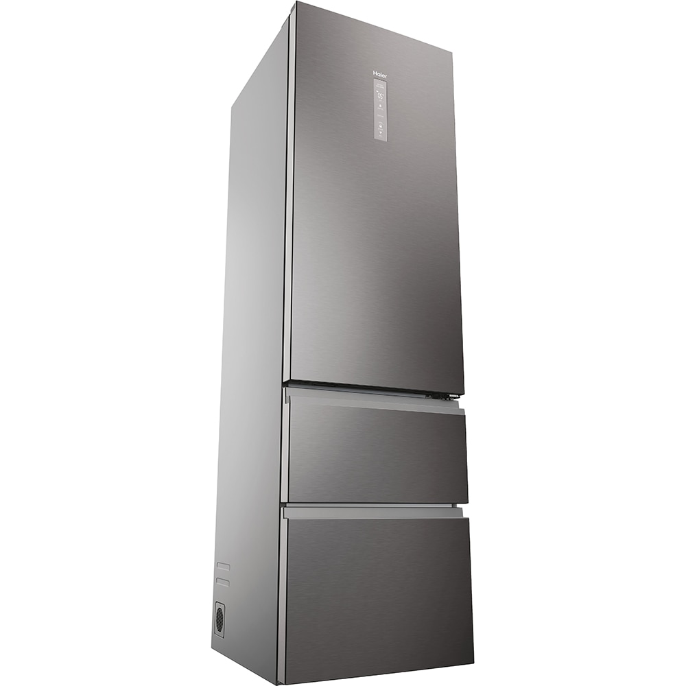 Combina frigorifica HAIER HTW5620CNMP, Total No Frost, 414 l, H 201 cm, Clasa E, Wi-Fi, negru
