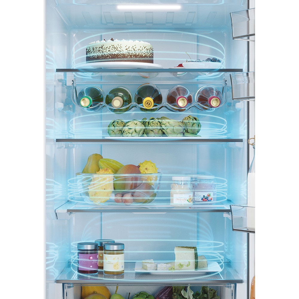 Combina frigorifica HAIER HTW5620CNMP, Total No Frost, 414 l, H 201 cm, Clasa E, Wi-Fi, negru
