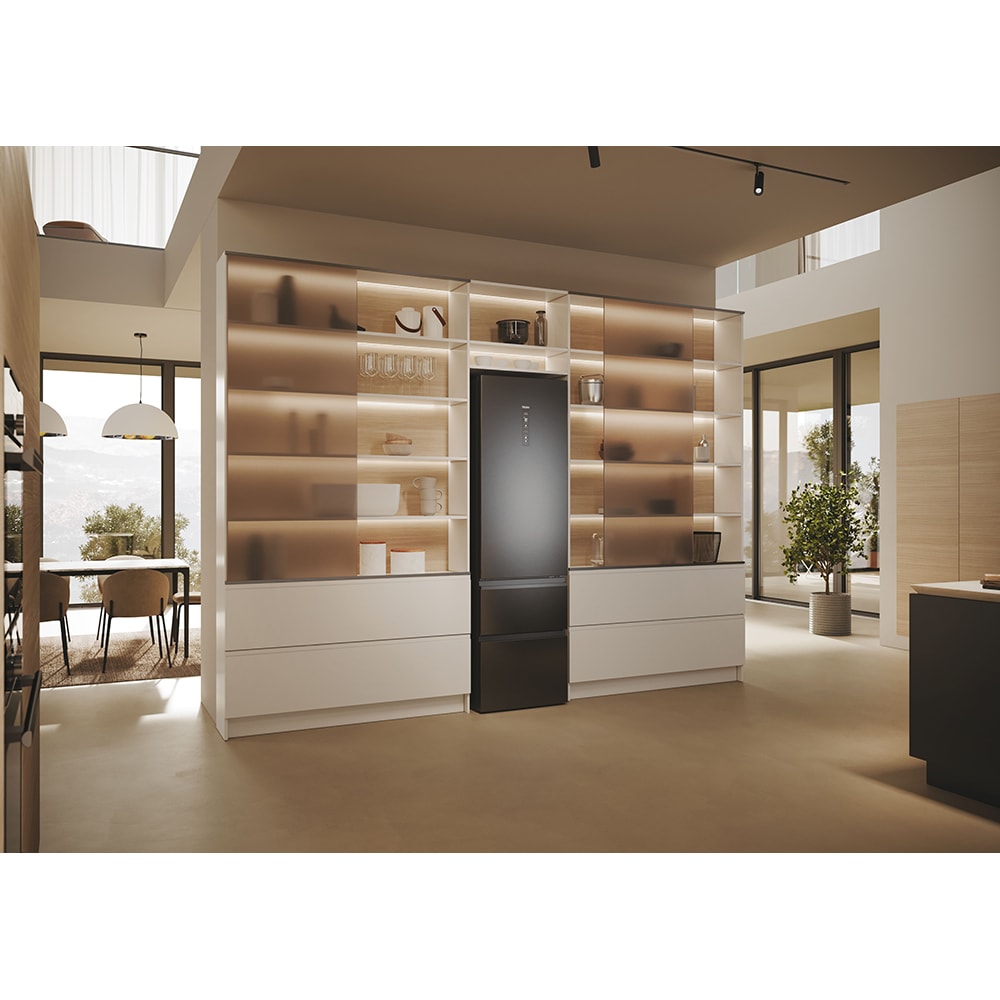 Combina frigorifica HAIER HTW5620CNMP, Total No Frost, 414 l, H 201 cm, Clasa E, Wi-Fi, negru