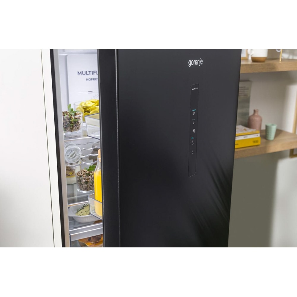Combina frigorifica GORENJE NRK619EABXL4, No Frost Plus, 300 l, H 185 cm, Clasa E, negru