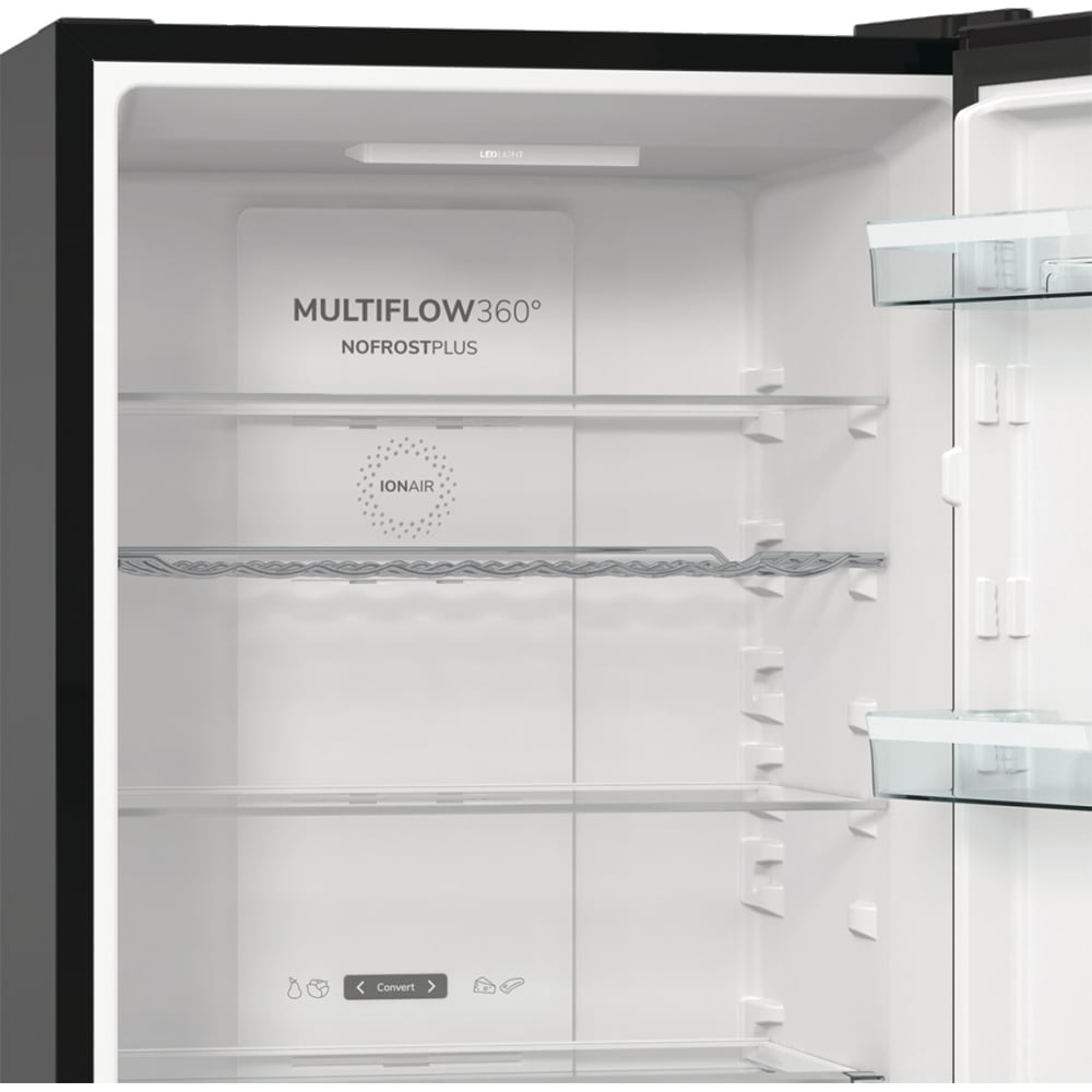 Combina frigorifica GORENJE NRK619EABXL4, No Frost Plus, 300 l, H 185 cm, Clasa E, negru