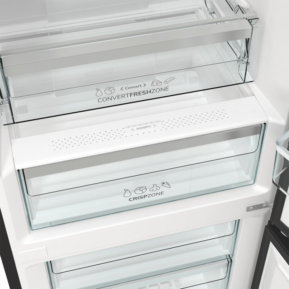 Combina frigorifica GORENJE NRK619EABXL4, No Frost Plus, 300 l, H 185 cm, Clasa E, negru