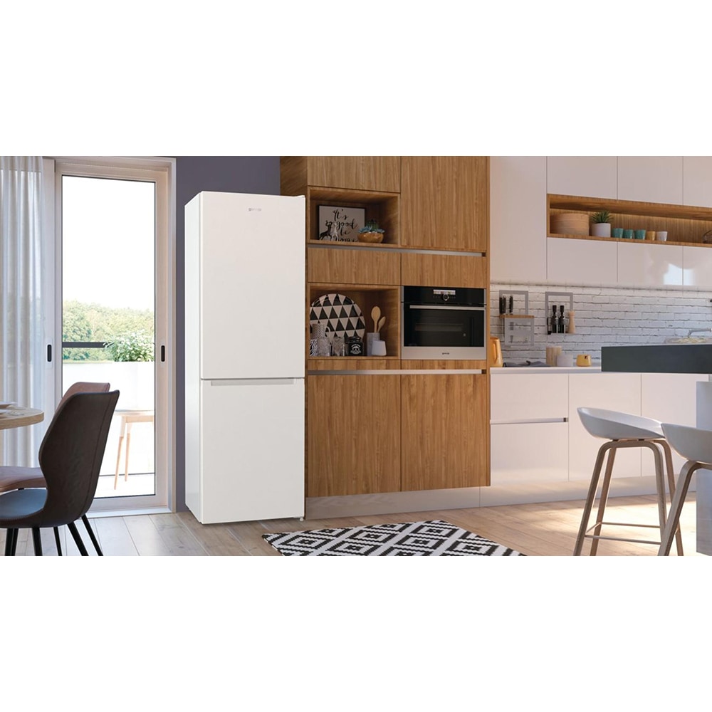 Combina frigorifica GORENJE NRK619EEW4, No Frost, 300 l, H 185 cm, Clasa E, alb