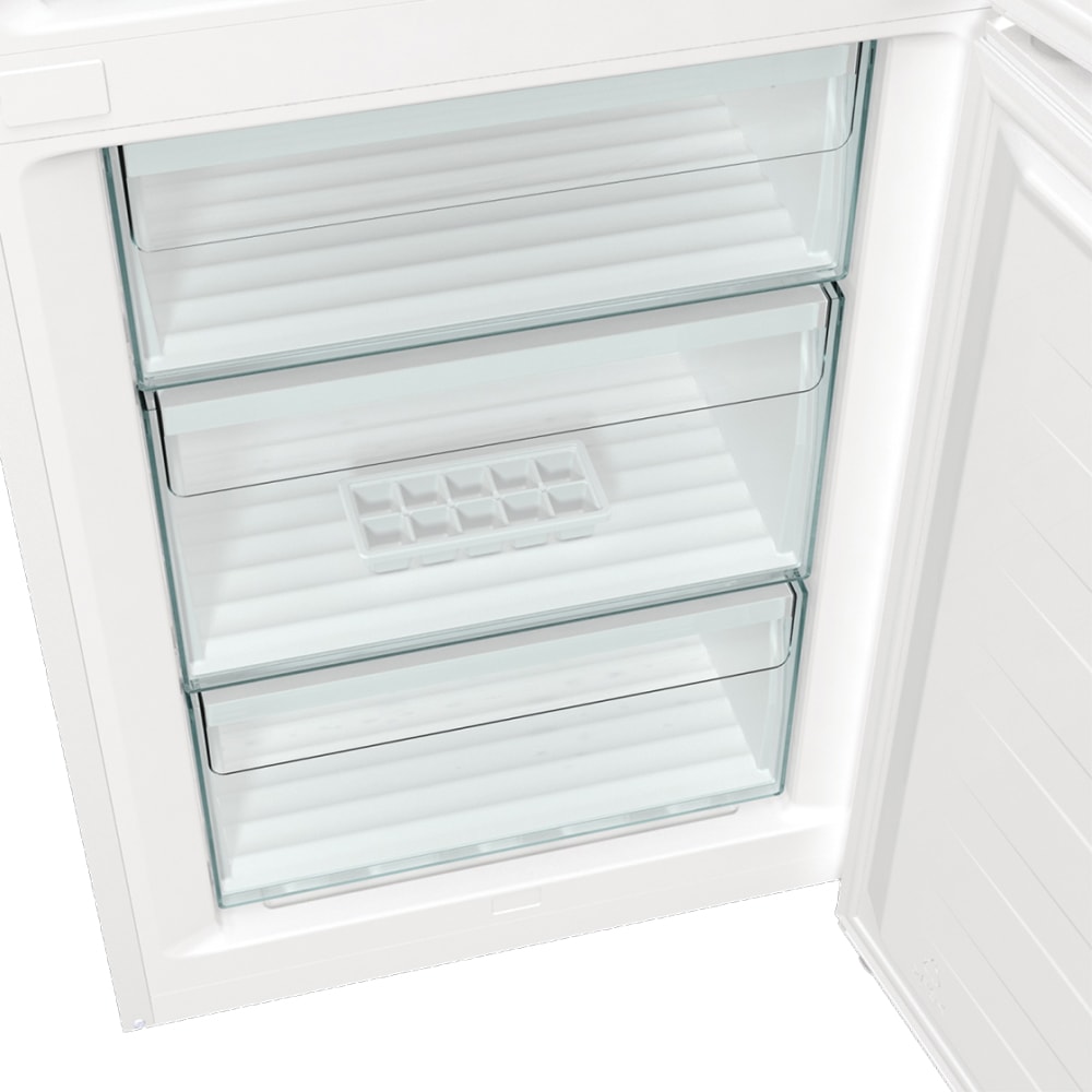 Combina frigorifica GORENJE NRK619EEW4, No Frost, 300 l, H 185 cm, Clasa E, alb
