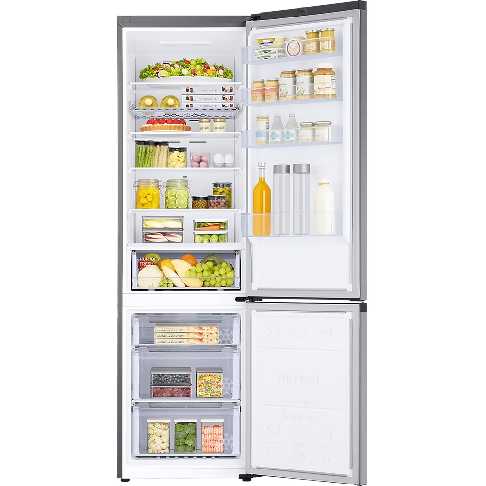 Combina frigorifica SAMSUNG RB38C602CSA/EF, No Frost, 390 l, H 203 cm, Clasa C, All-Around Cooling, inox