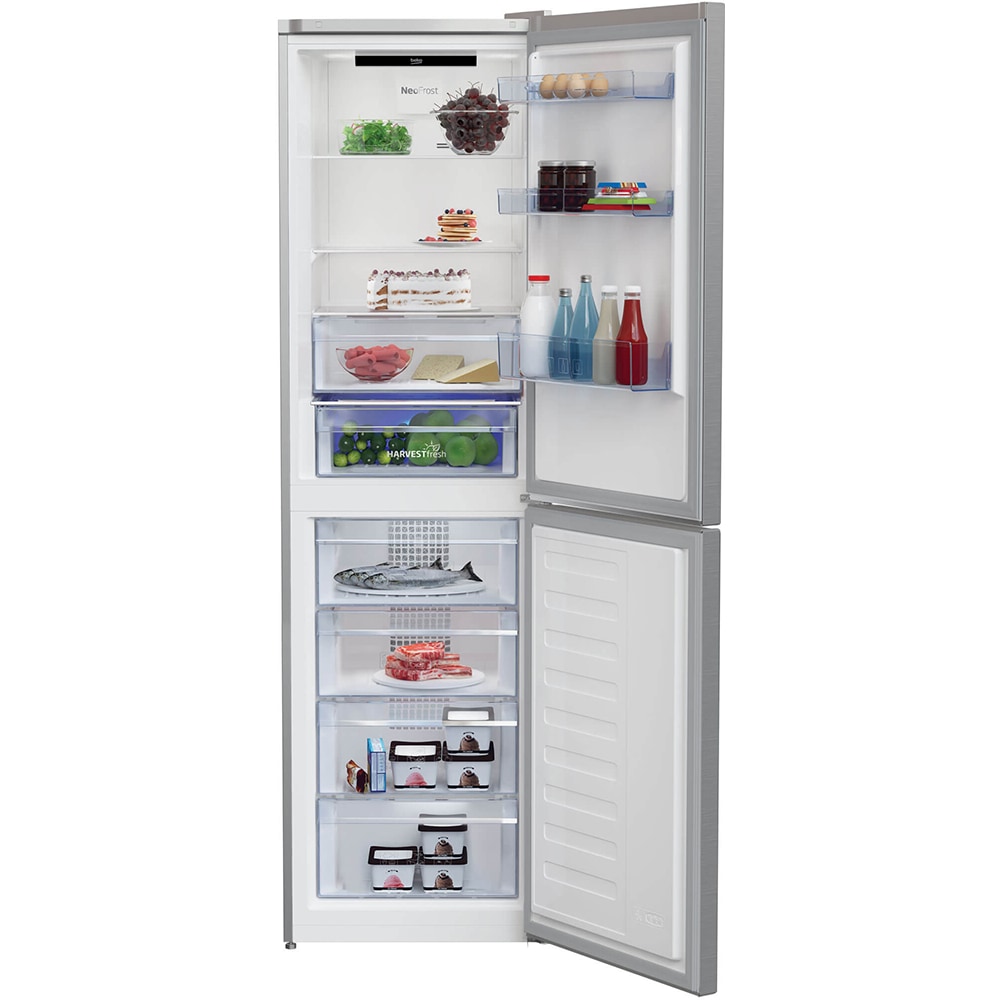 Combina frigorifica BEKO RCNA386E40ZXBN, NeoFrost, 358 l, H 203 cm, Clasa E, argintiu