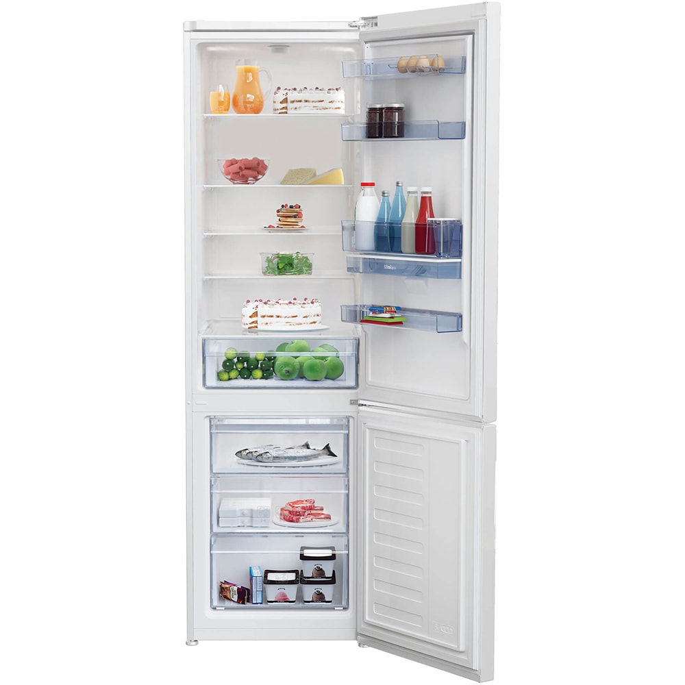 Combina frigorifica BEKO RCSA406K40DWN, 386 l, H 202.5 cm, Clasa E, dozator apa, alb