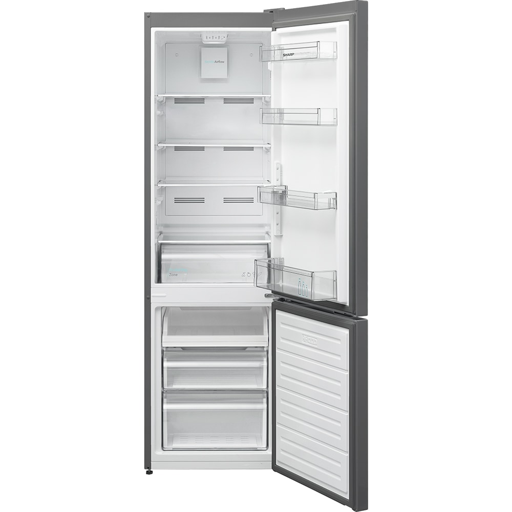 Combina frigorifica SHARP SJ-FBA05DTXLE-EU, Advanced No Frost, 270 l, H 180 cm, Clasa E, inox