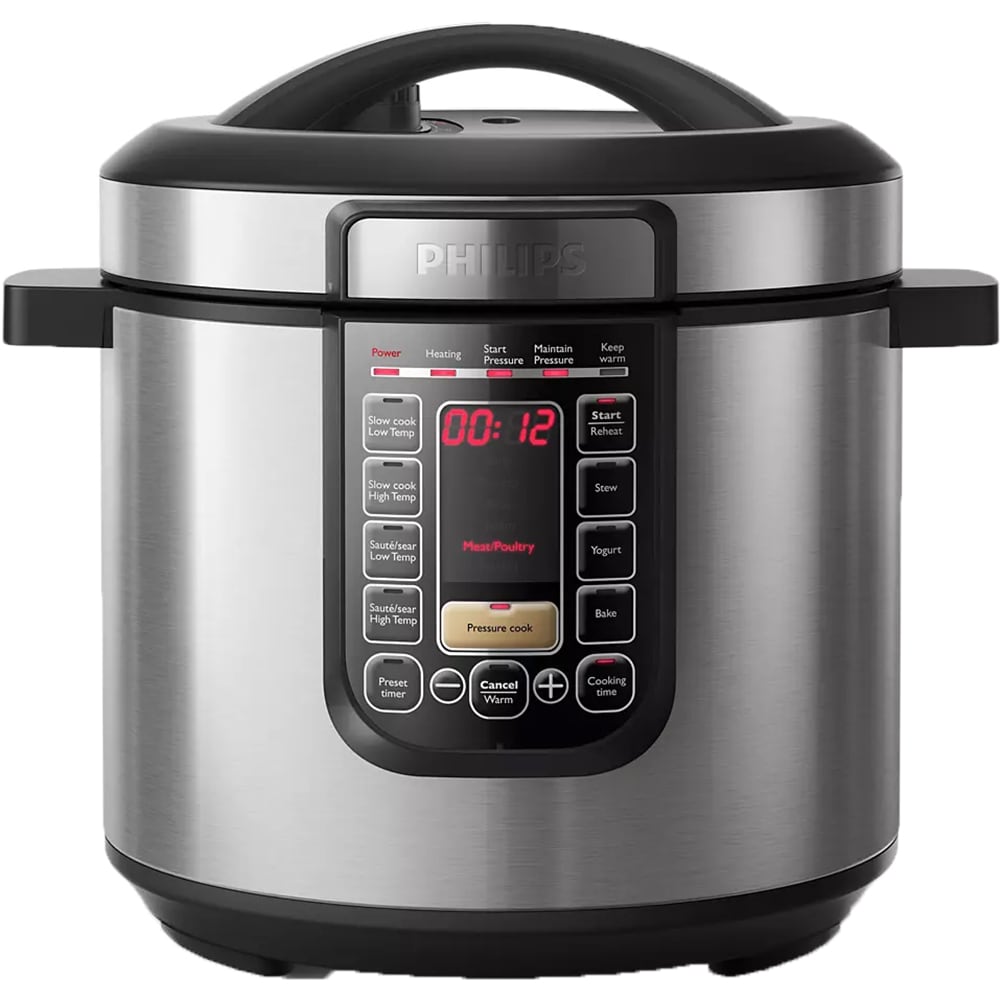 Withered Expression Hunger Multicooker PHILIPS All-in-One HD2237/40, 6l, 1300W, 19 programe,  argintiu-negru