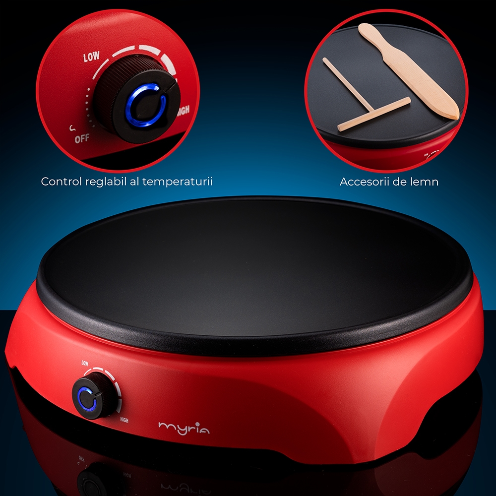Aparat de clatite MYRIA MY4473RD, 1250W, rosu