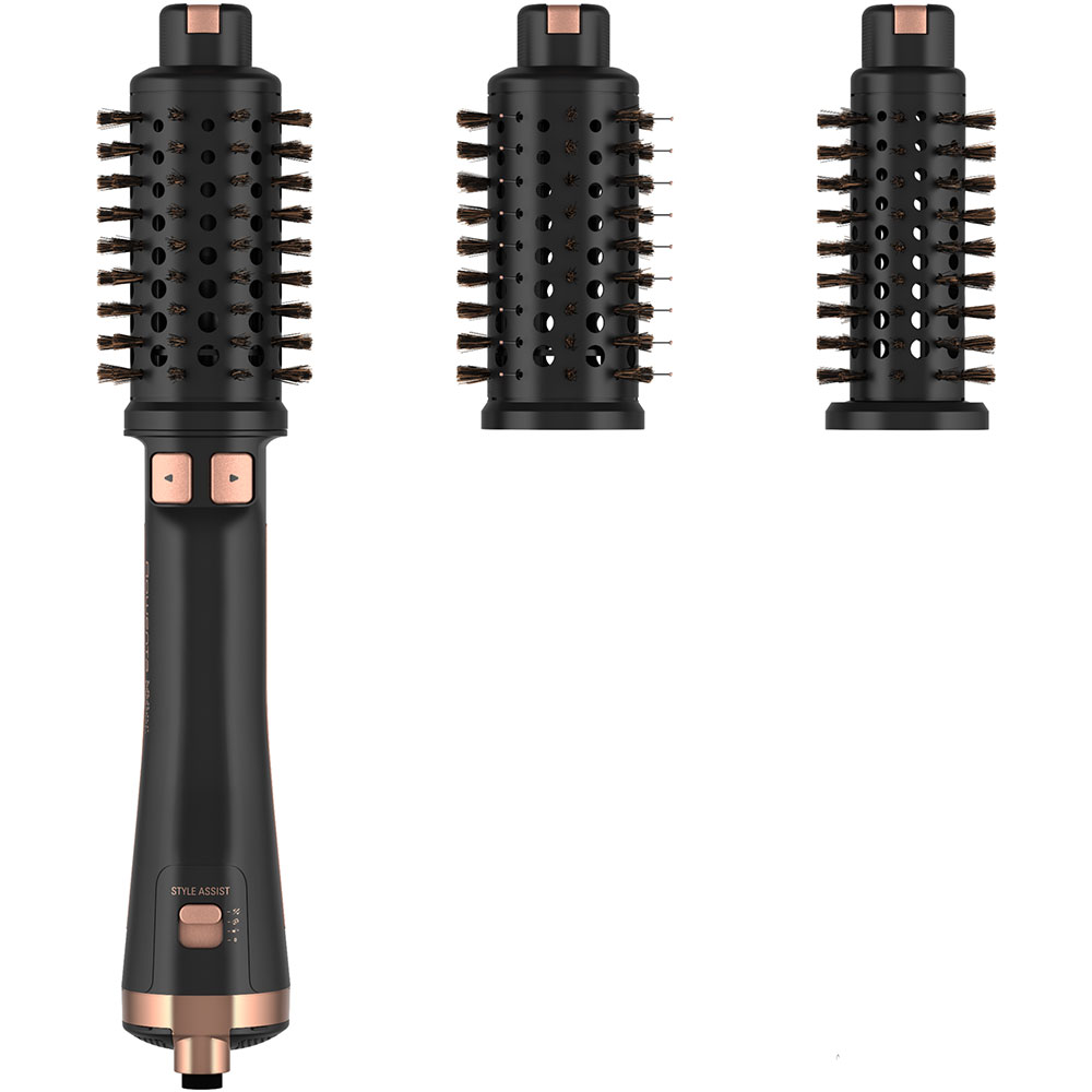 Perie rotativa ROWENTA Ultimate Experience Virtuose CF9625F0, 750W, 3 viteze, 2 trepte temperatura, Invelis Ceramic, negru-maro