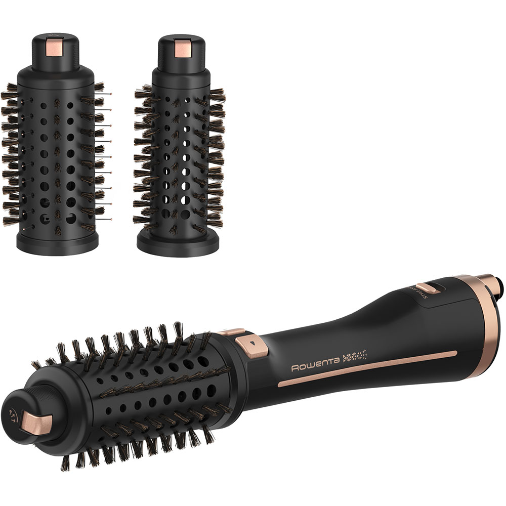Perie rotativa ROWENTA Ultimate Experience Virtuose CF9625F0, 750W, 3 viteze, 2 trepte temperatura, Invelis Ceramic, negru-maro