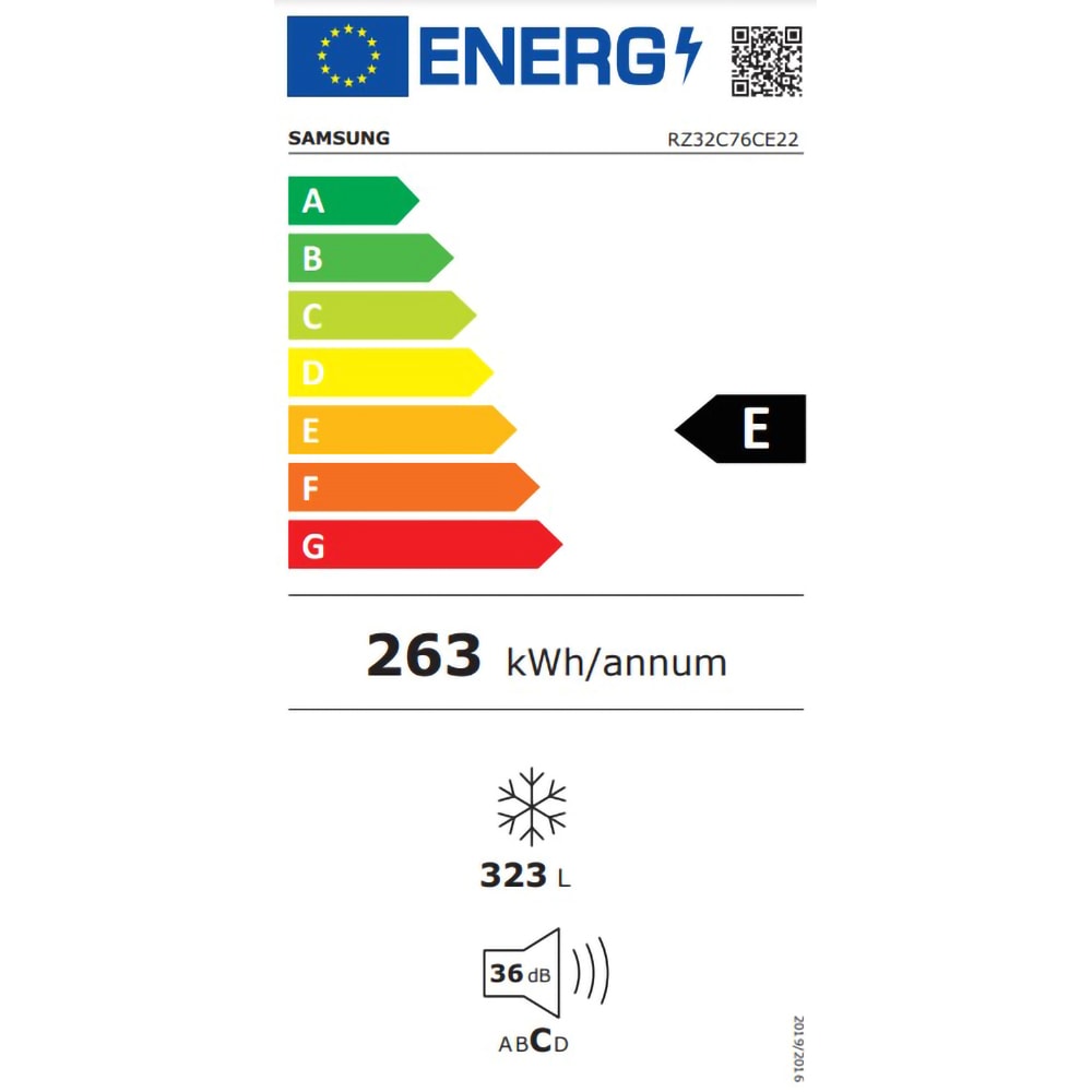 Congelator SAMSUNG RZ32C76CE22/EF, Bespoke, No Frost, 323 l, H 186 cm, Clasa E, All-Around Cooling, negru