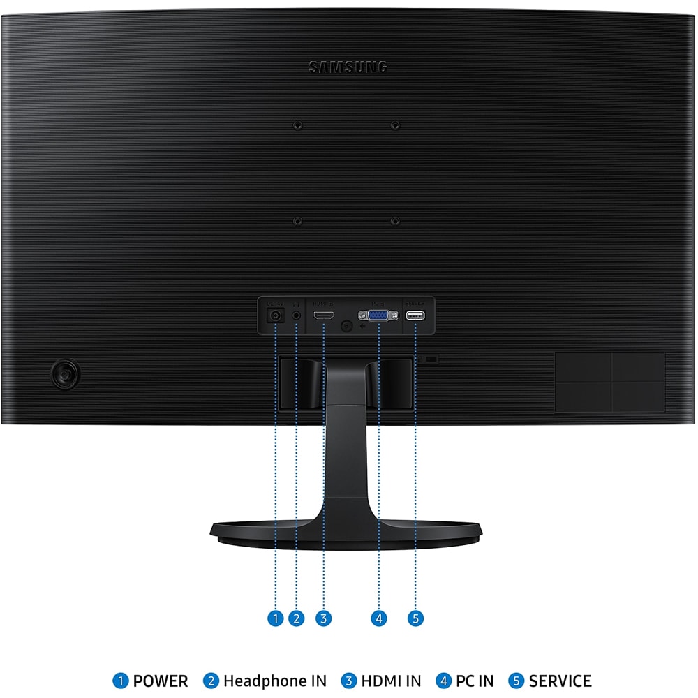 Monitor Gaming curbat LED VA SAMSUNG Essential S3 S36GD LS24D360GAUXEN, 24", Full HD, 100Hz, negru