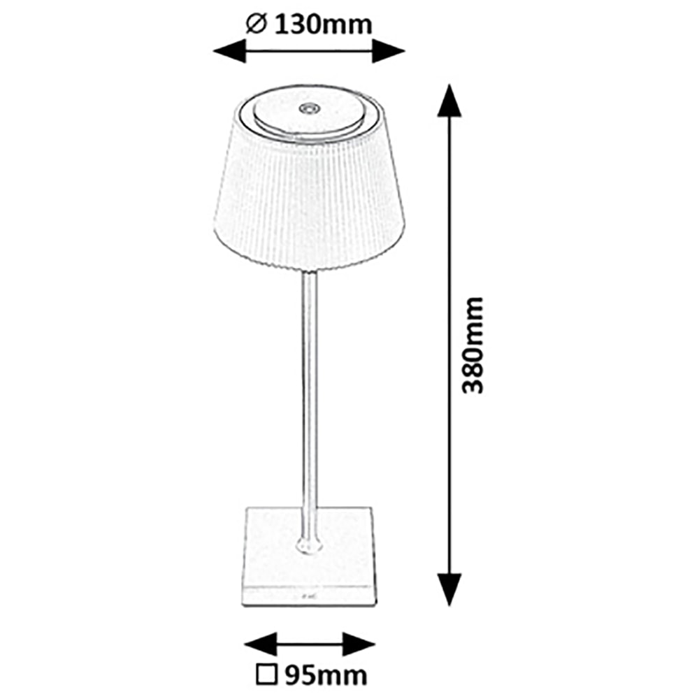 Veioza RABALUX Taena, LED, 4W, 200lm, argintiu