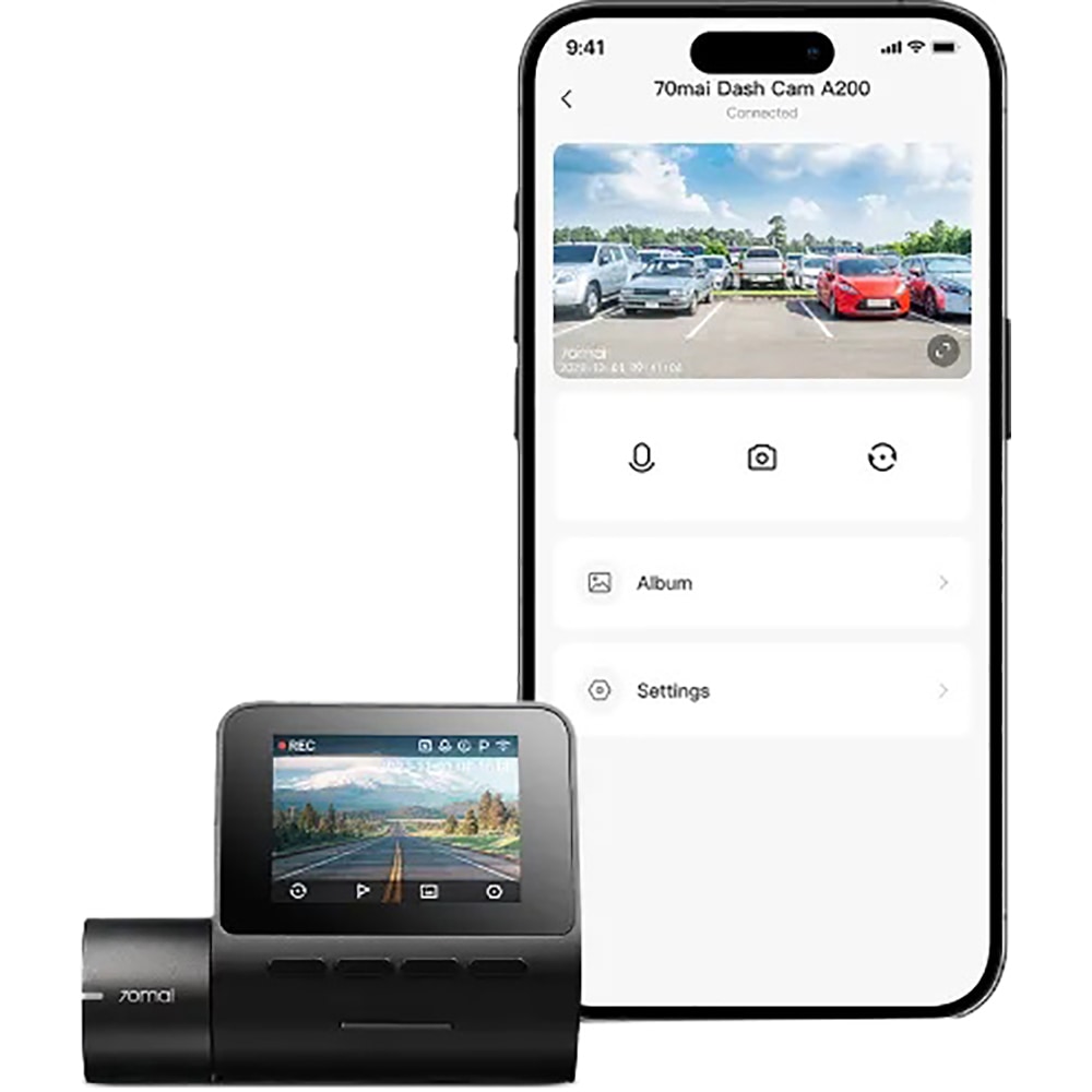 Camera auto DVR 70MAI A200 + RC11, Wi-Fi, Full HD