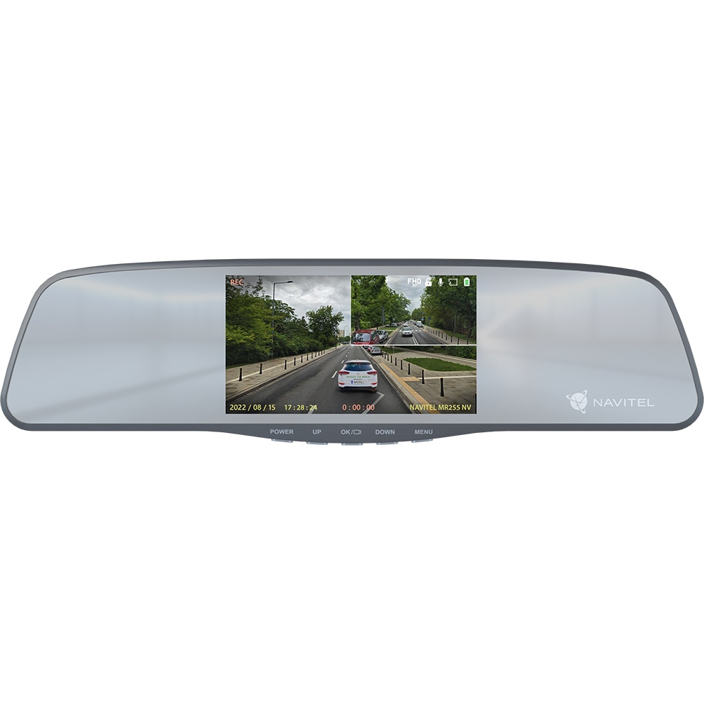 Camera auto DVR duala NAVITEL MR255NV, 5", FullHD, Night Vision, G-Senzor