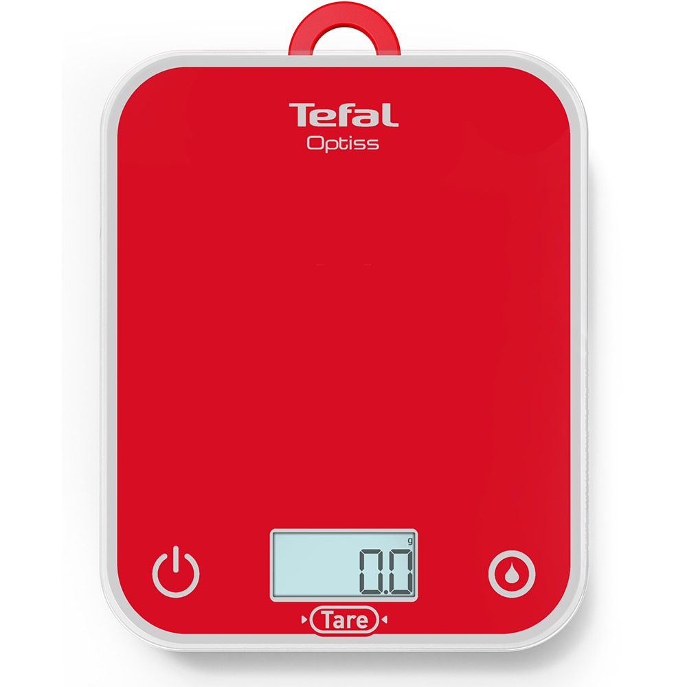 Cantar de bucatarie TEFAL Optiss BC50U3V0, 5kg, rosu-alb