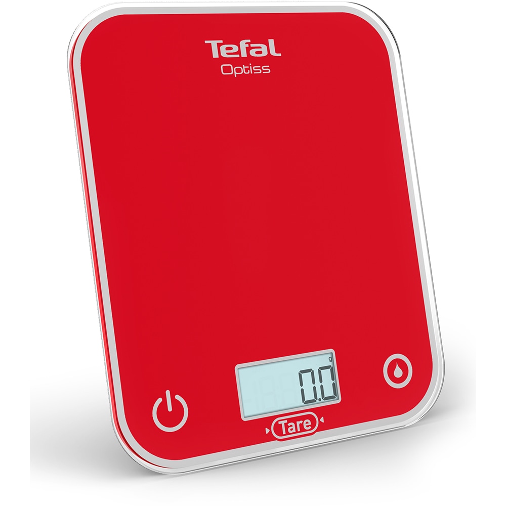 Cantar de bucatarie TEFAL Optiss BC50U3V0, 5kg, rosu-alb