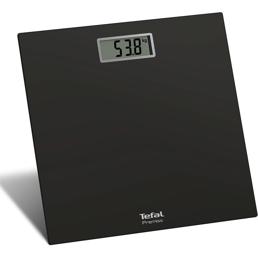 Cantar corporal TEFAL Premiss PP1400V0, 150kg, electronic, sticla, negru