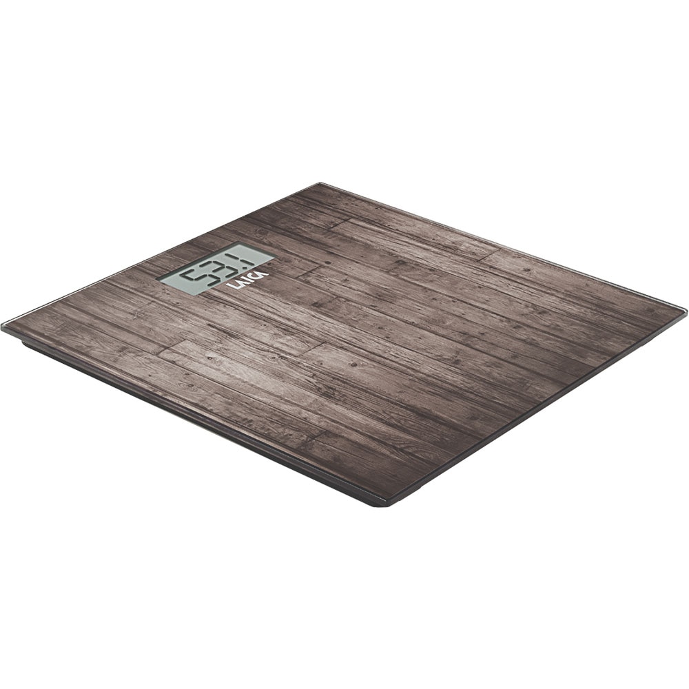 Cantar corporal LAICA PS1065N, 180kg, electronic, sticla securizata, maro