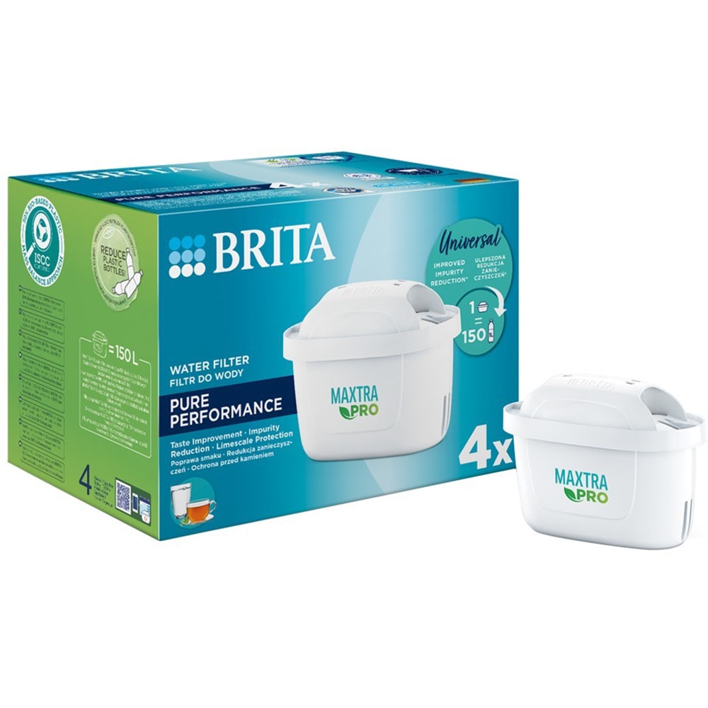 Set 4 filtre de apa BRITA Maxtra Pro Pure Performance BR1051757, alb