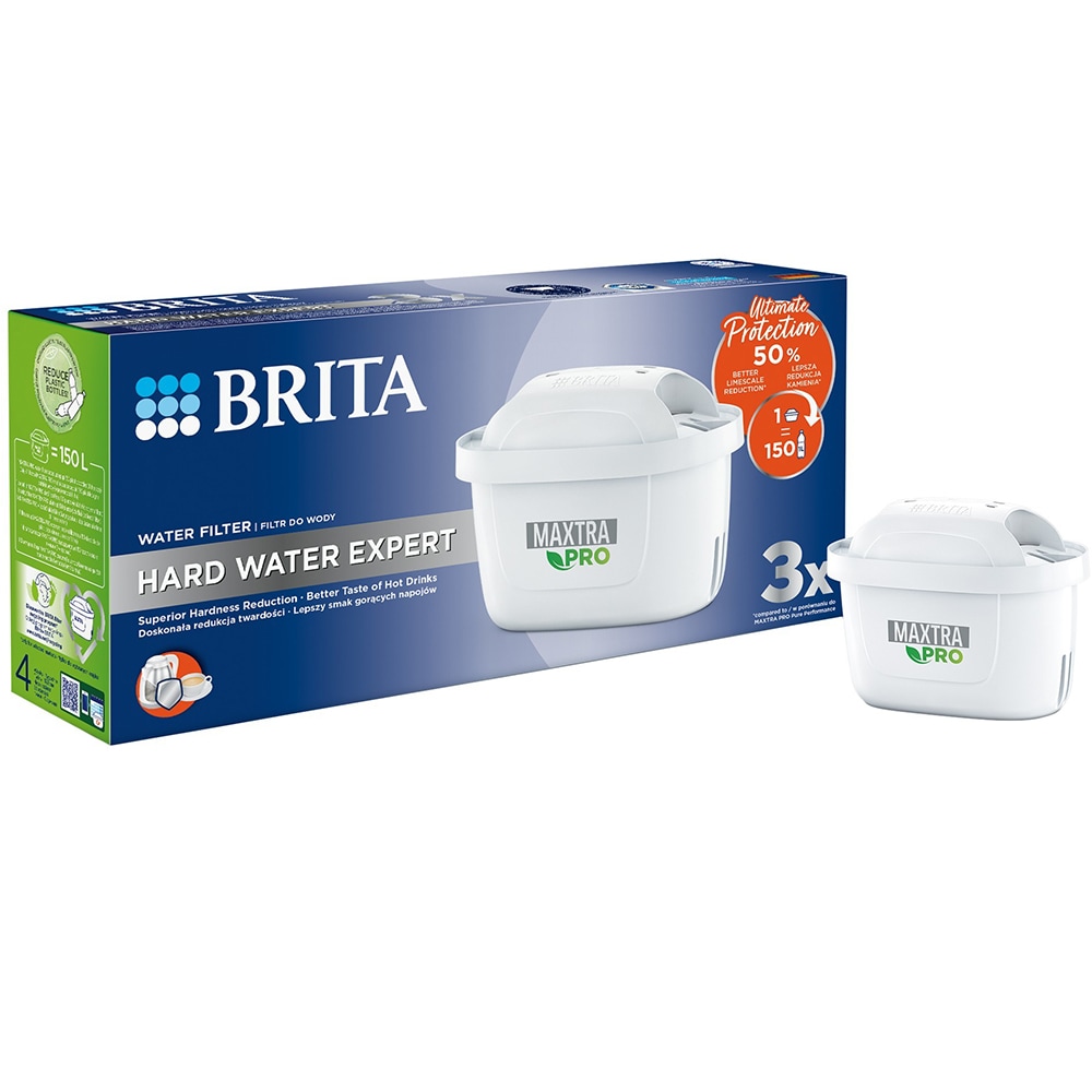 Set 3 filtre de apa BRITA Maxtra Pro Hard Water Expert BR1051769, alb