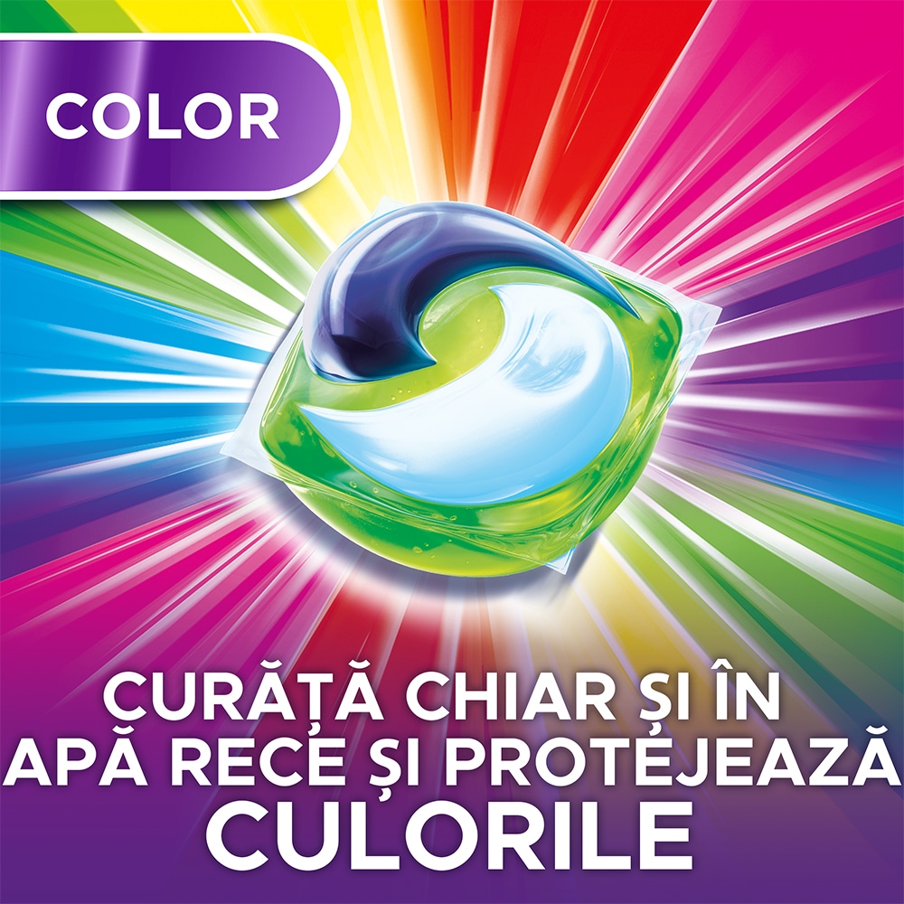 Detergent capsule ARIEL All in One PODS Color, 37 spalari