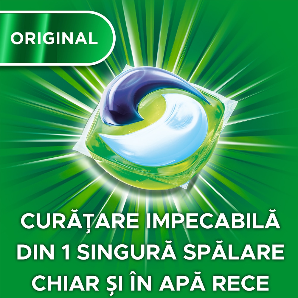 Detergent capsule ARIEL All in One PODS Mountain Spring, 37 spalari