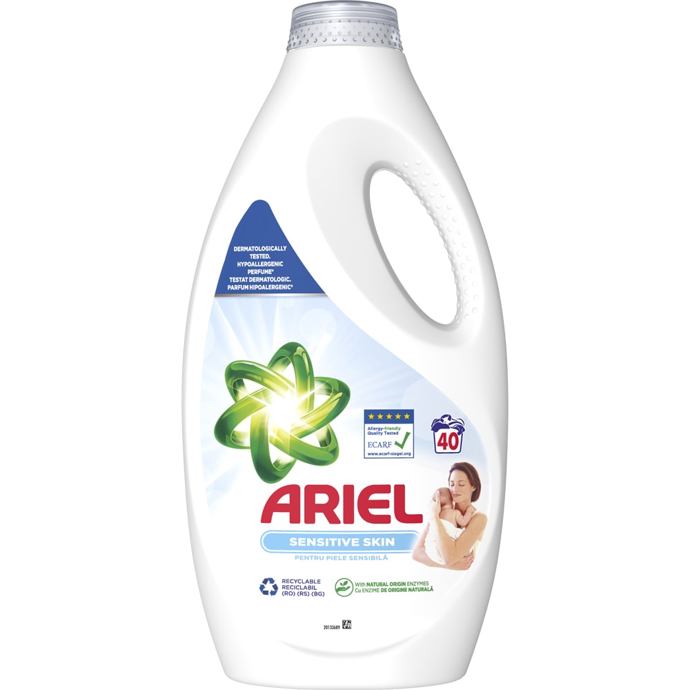 Detergent lichid ARIEL Sensitive Skin, 2 l, 40 spalari
