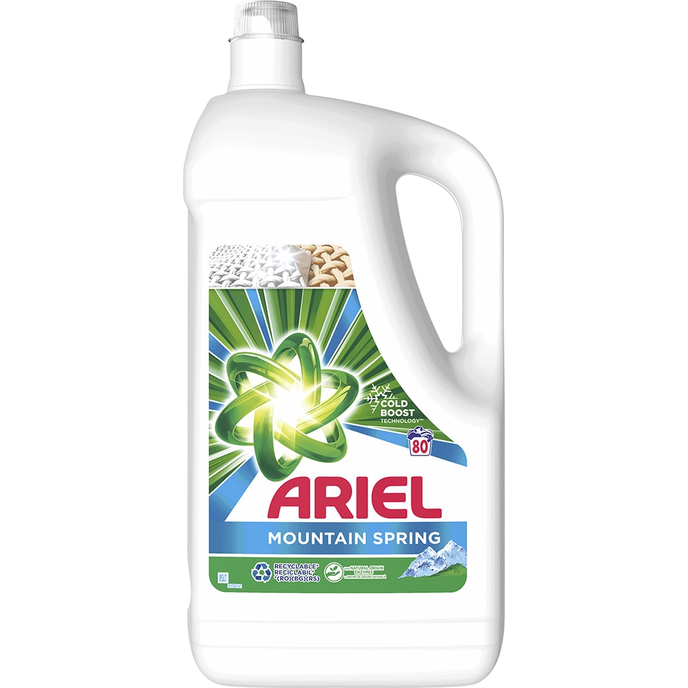 Așteptați un minut Ghici Patriotic  Detergent lichid ARIEL Mountain Spring, 4.4 l, 80 spalari