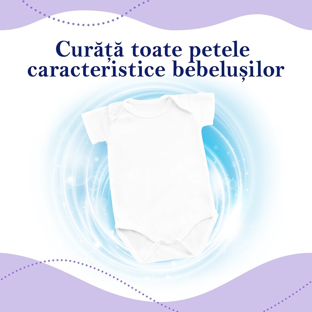 Detergent lichid TEO BEBE Gentle & Clean Lavender, 1.8 l, 40 spalari
