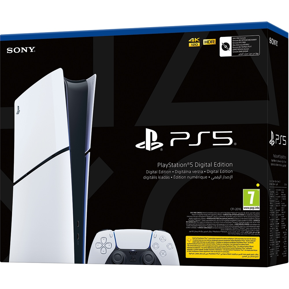 Consola PlayStation 5 Slim Digital Edition (PS5) 1TB, D-Chassis, White