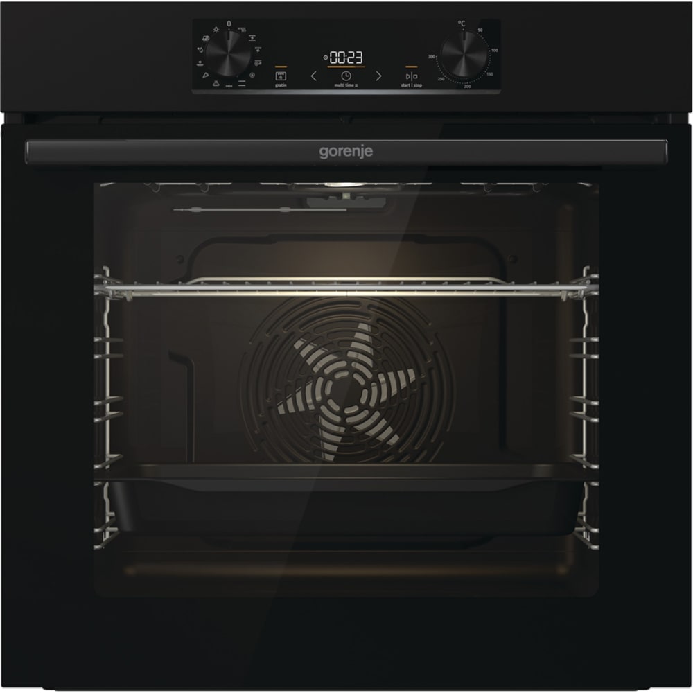Cuptor incorporabil GORENJE BOP6737E02BK, Electric, Autocuratare pirolitica, 77 l, Clasa A, negru