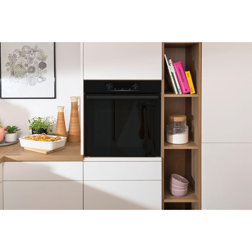 Cuptor incorporabil GORENJE BOP6737E02BK, Electric, Autocuratare pirolitica, 77 l, Clasa A, negru